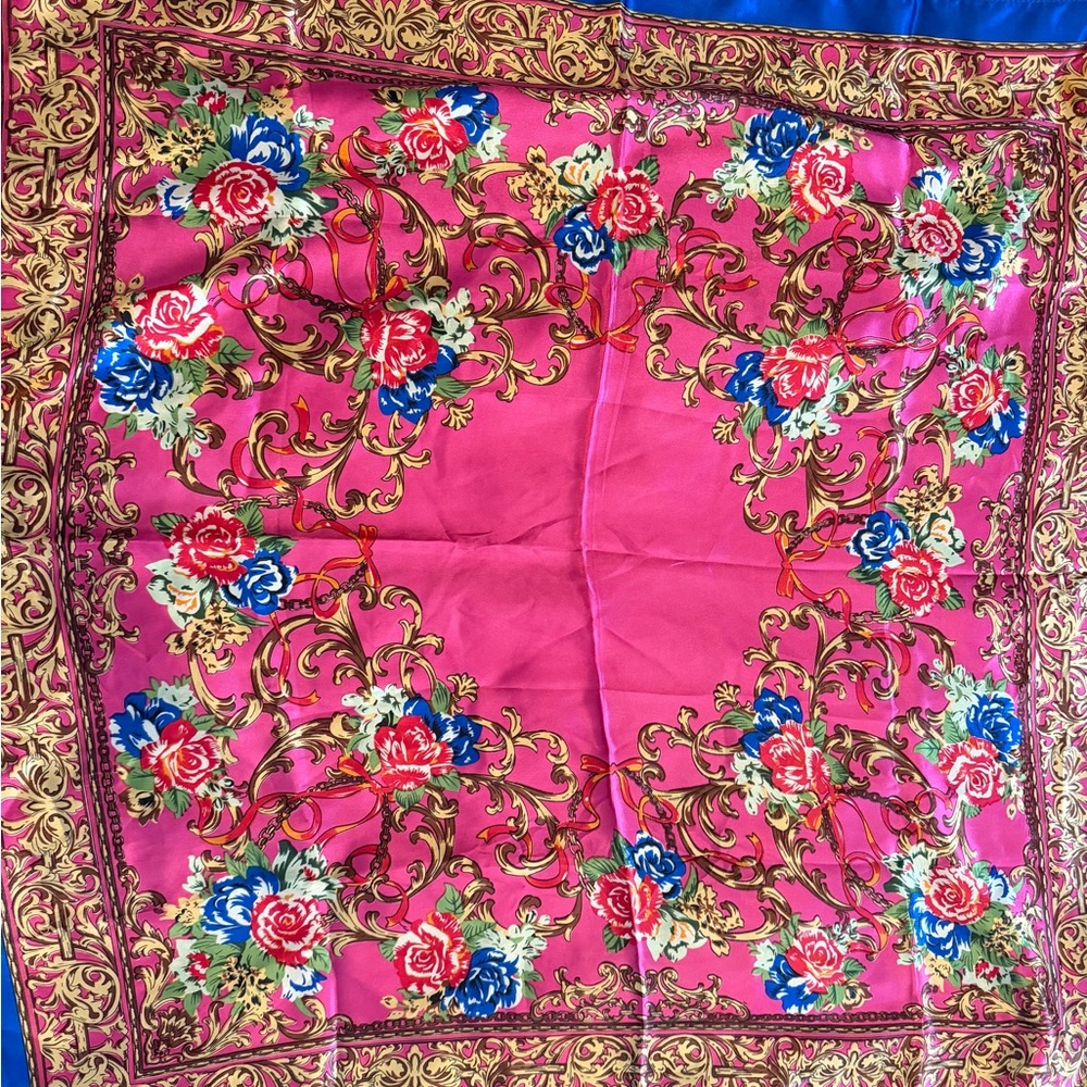 Floral Bloom Women's Satin Scarf
